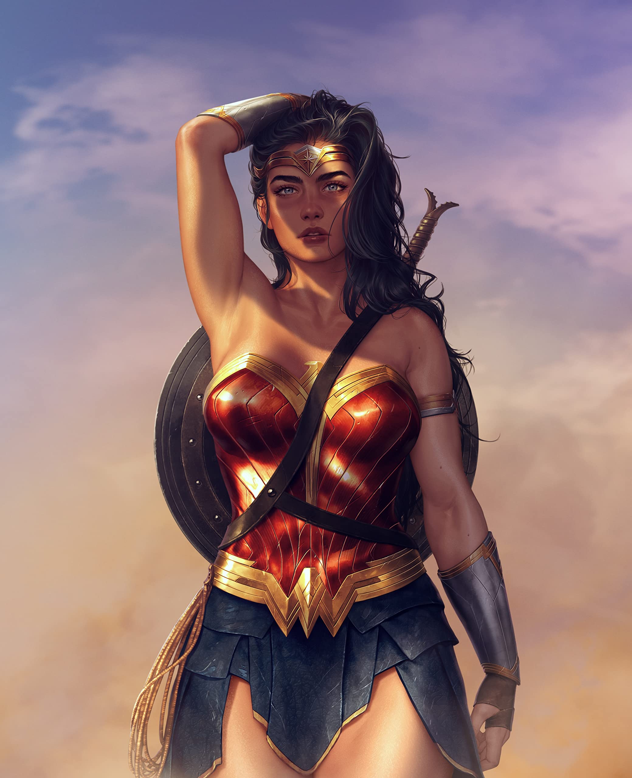 Surmount Wonder Woman Movie Wall Poster | Rooms, Hotels, Cafes Wall Decor Posters | Digitally Printed Wall Paintings |Without Frame Multicolor (Size 12x18, 300 GSM MATT)