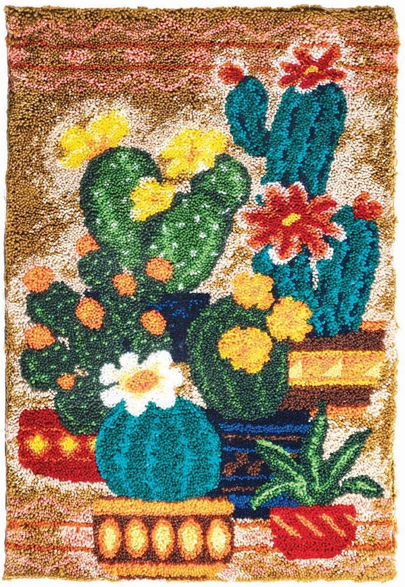 Abstract Wolf Latch Hook Kit | Herrschners Craft Kit For Rugs, Pillows & Wall Hangings