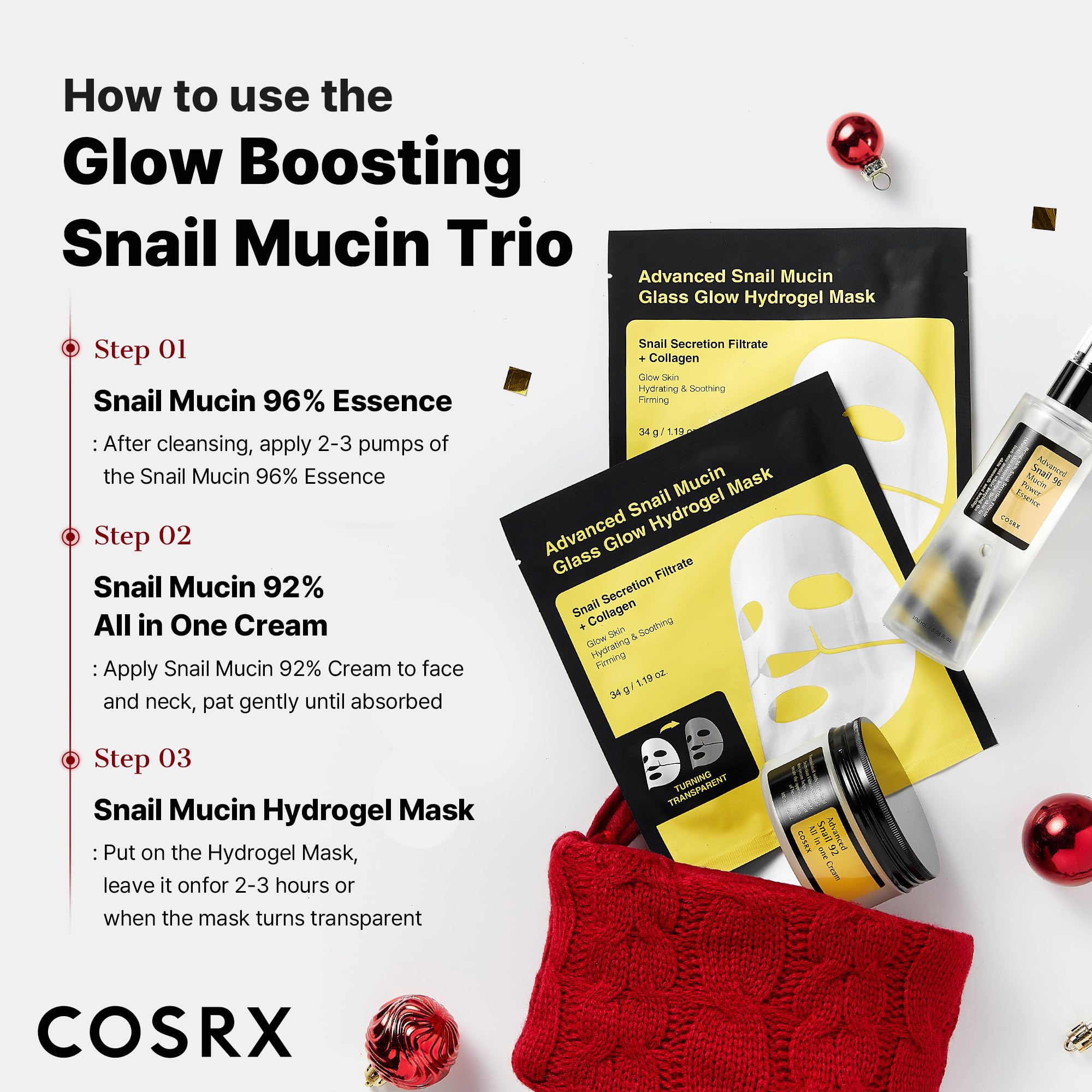 Amazon.com: COSRX Snail Mucin Limited Gift Set with Snail Mucin