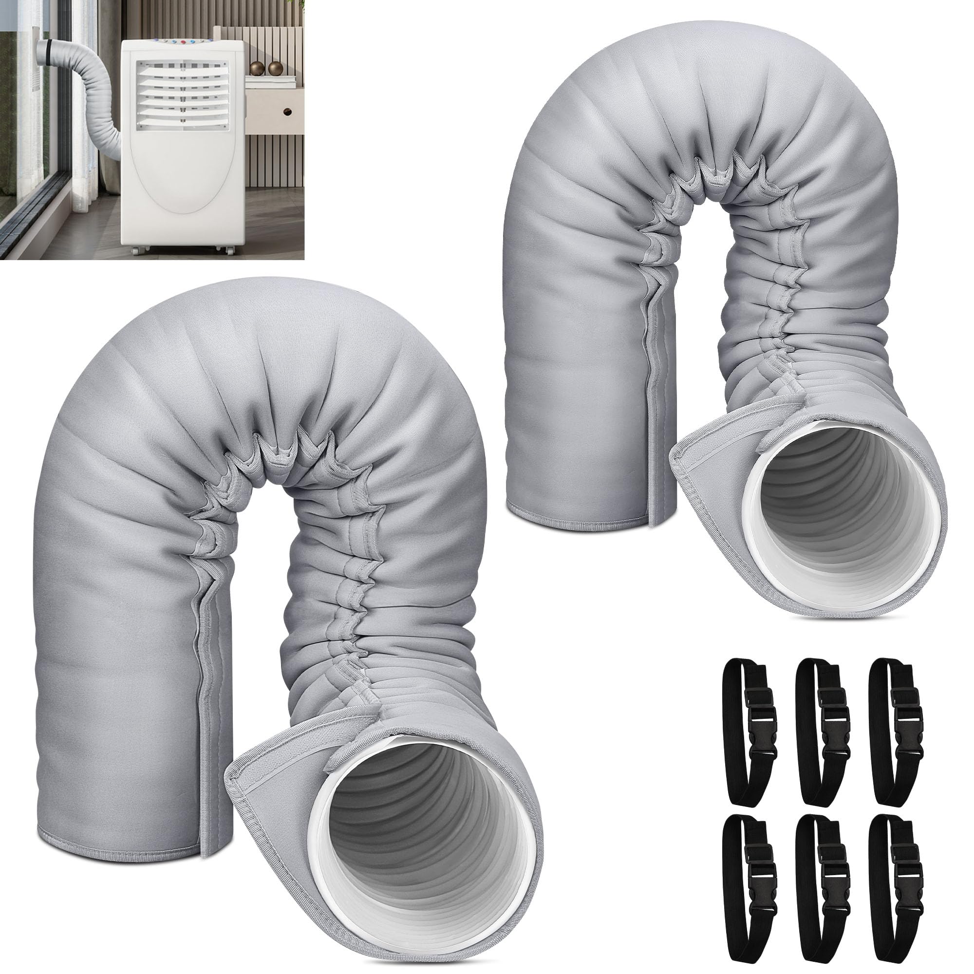 Portable AC Hose Insulation Sleeve Set of 2
