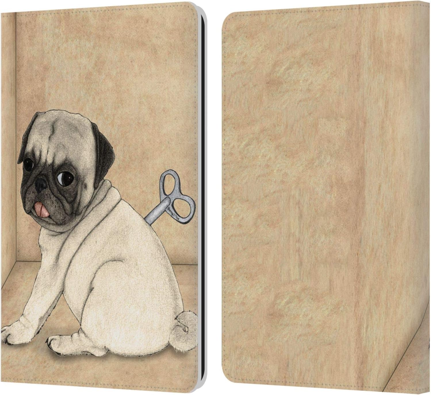 Head Case Designs Officially Licensed Barruf Pug Toy Dogs Leather Wallet Case Compatible with Kindle Paperwhite 1/2 / 3
