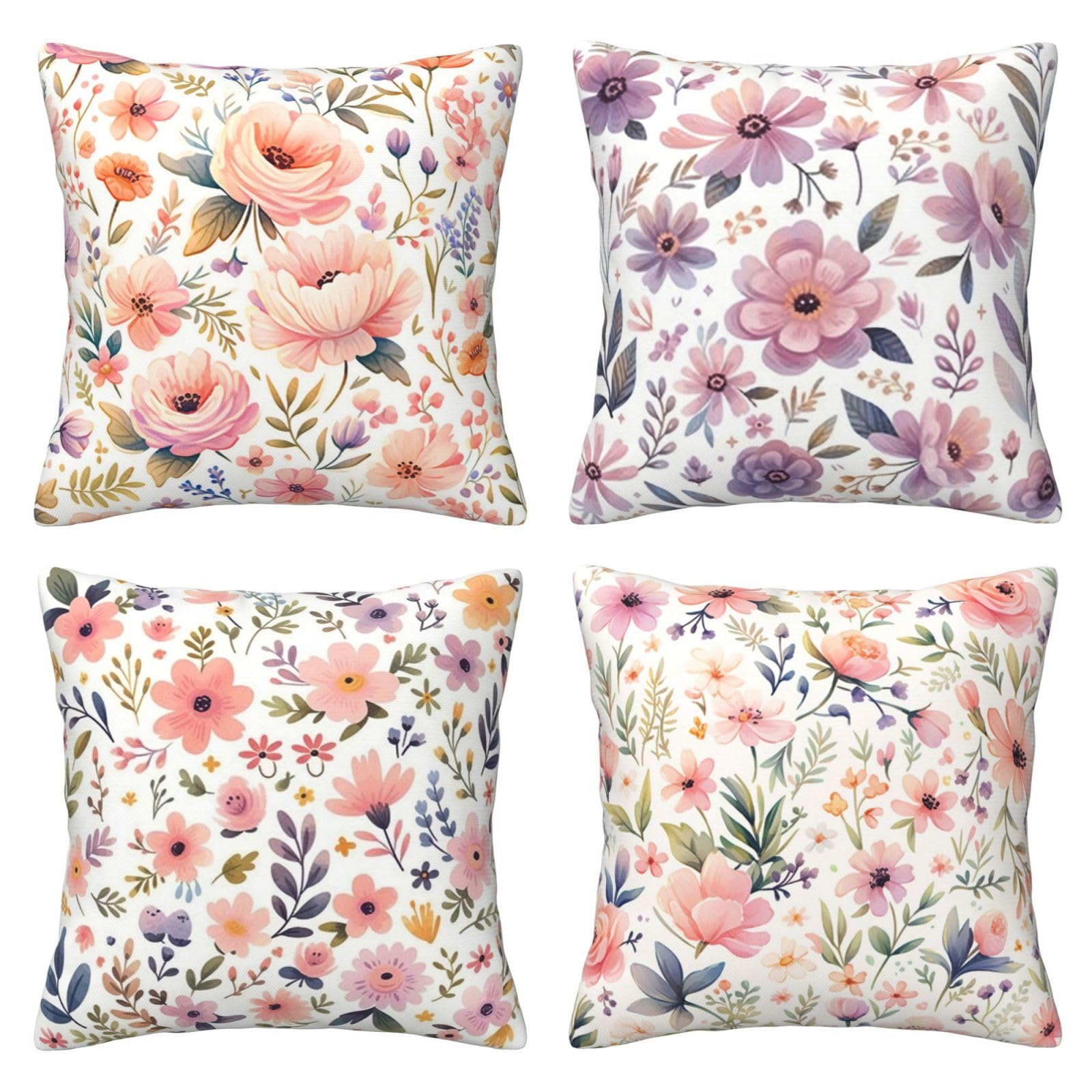 Housse de coussin 60x60 en peluche rose pour déco salon et chambre