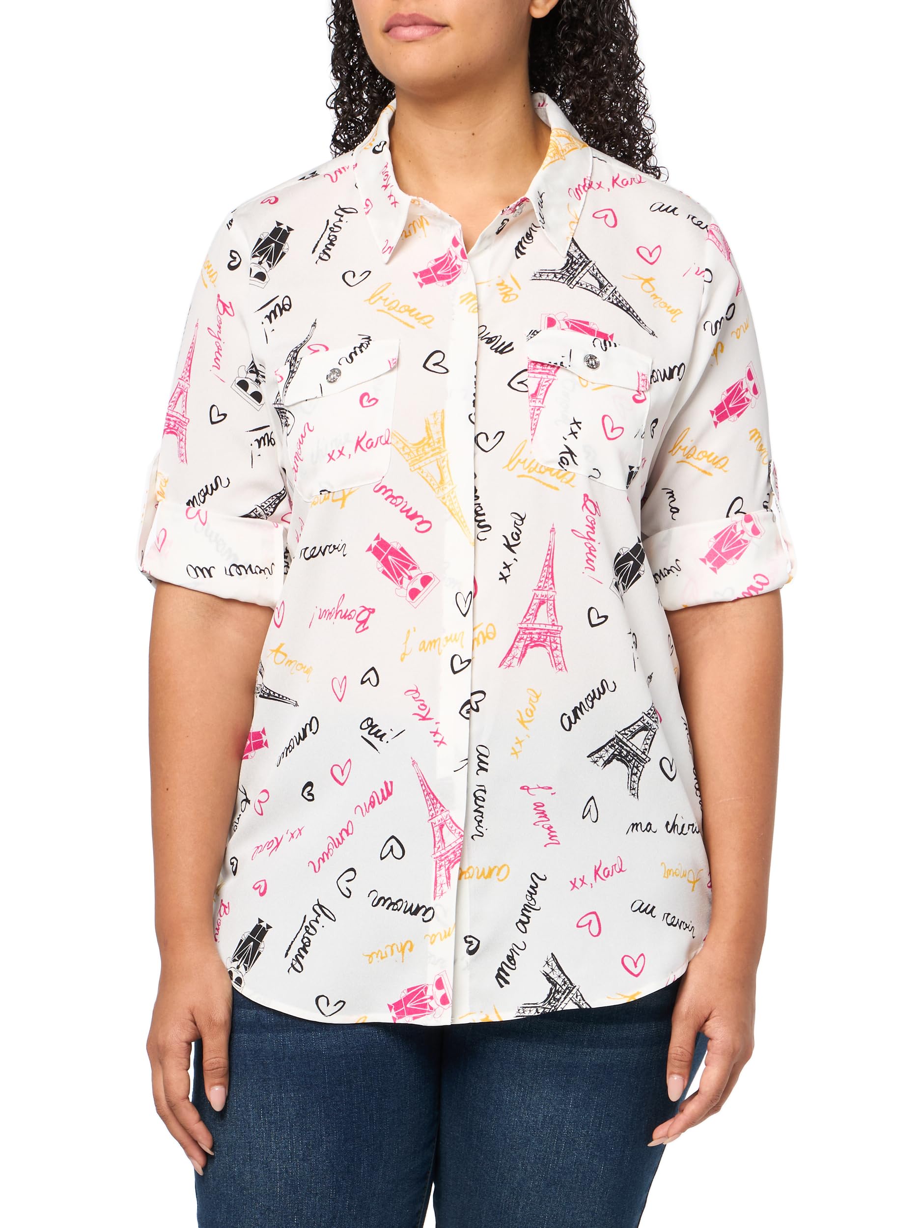 KARL LAGERFELDParis womens Whimscal Blouse Whimscal Blouse