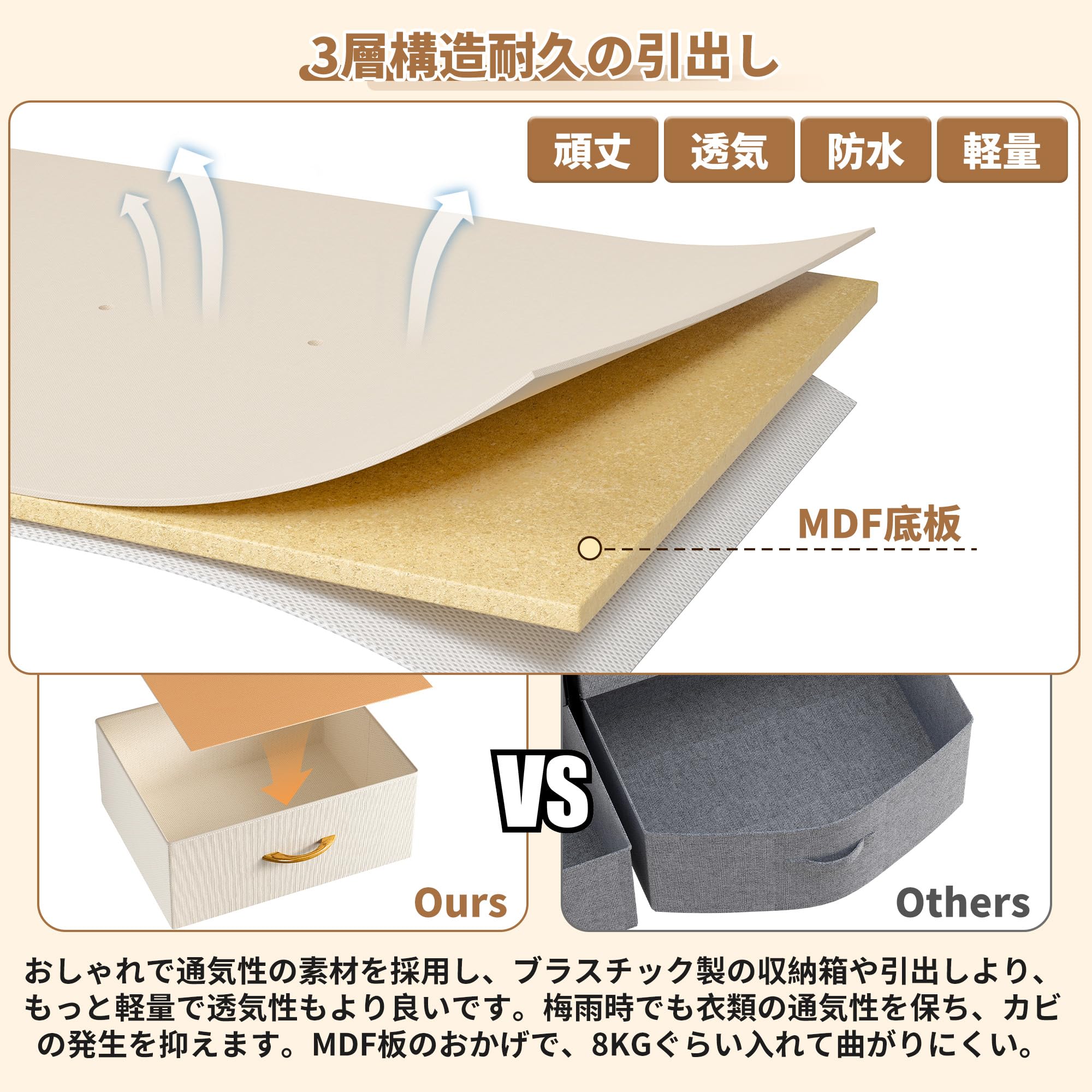 Amazon｜REIBII チェスト 収納 タンス 洋服タンス 4段9杯 134L大