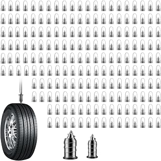 Tire Repair Rubber Nail Kit with 2 Sizes, 200 Pack Bulk Screw Tire Plugs, Self-Service Vacuum Tire Repair, Heavy Duty Tire Plugs Screw Type for Quick Repair of Motorcycle, Truck, Tractor, Car Tires