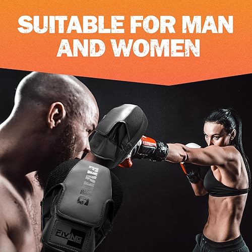 Miniatura 6 de Almohadillas de boxeo para hombres, mujeres y niños, guantes de cuero para artes marciales, entrenamiento de boxeo, guantes curvos para karate,