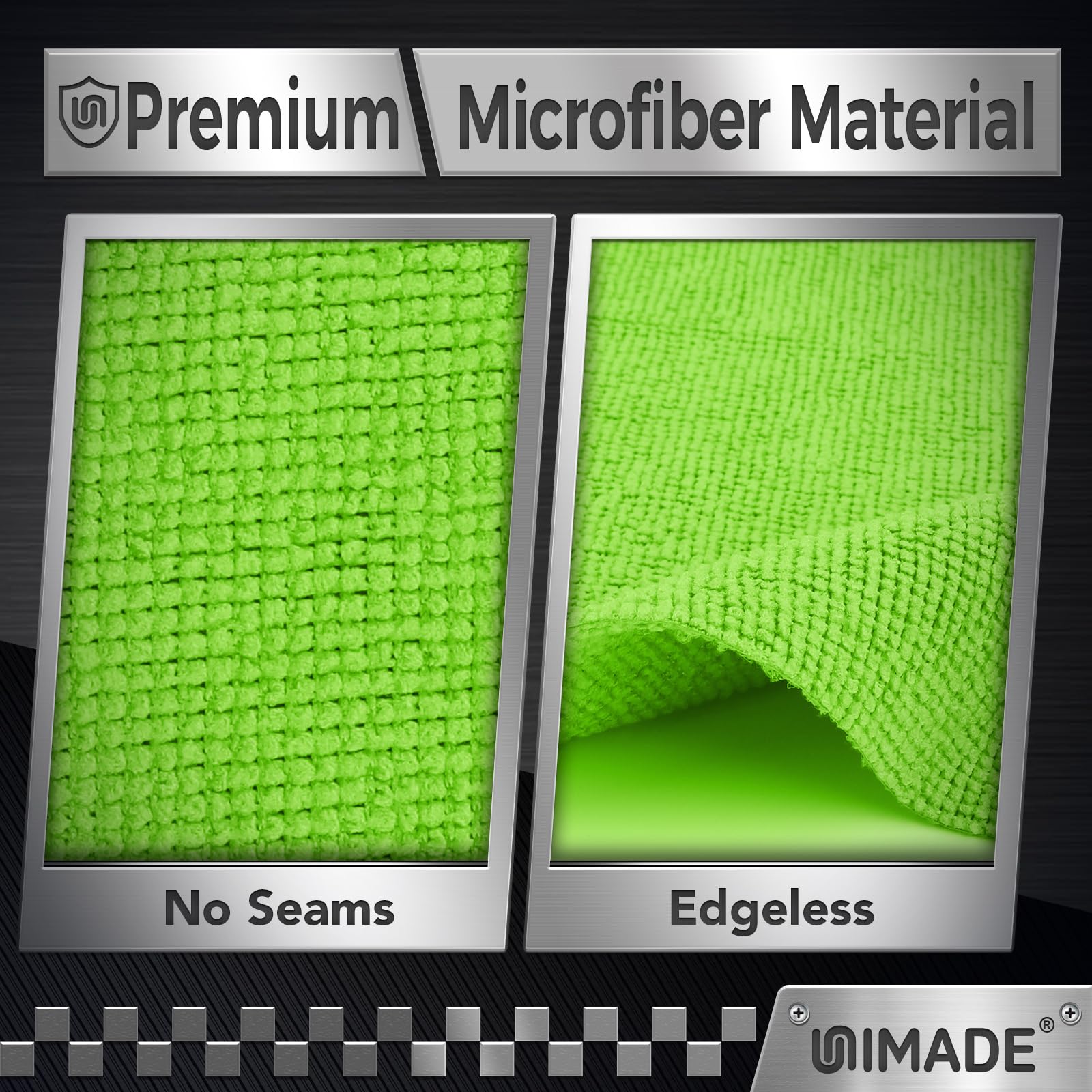 UNIMADE Paños de limpieza de microfibra, 200 unidades reutilizables, trapos de limpieza de microfibra a granel, sin pelusas, toalla de limpieza para coche, cocina, automóvil, bar, mecánico
