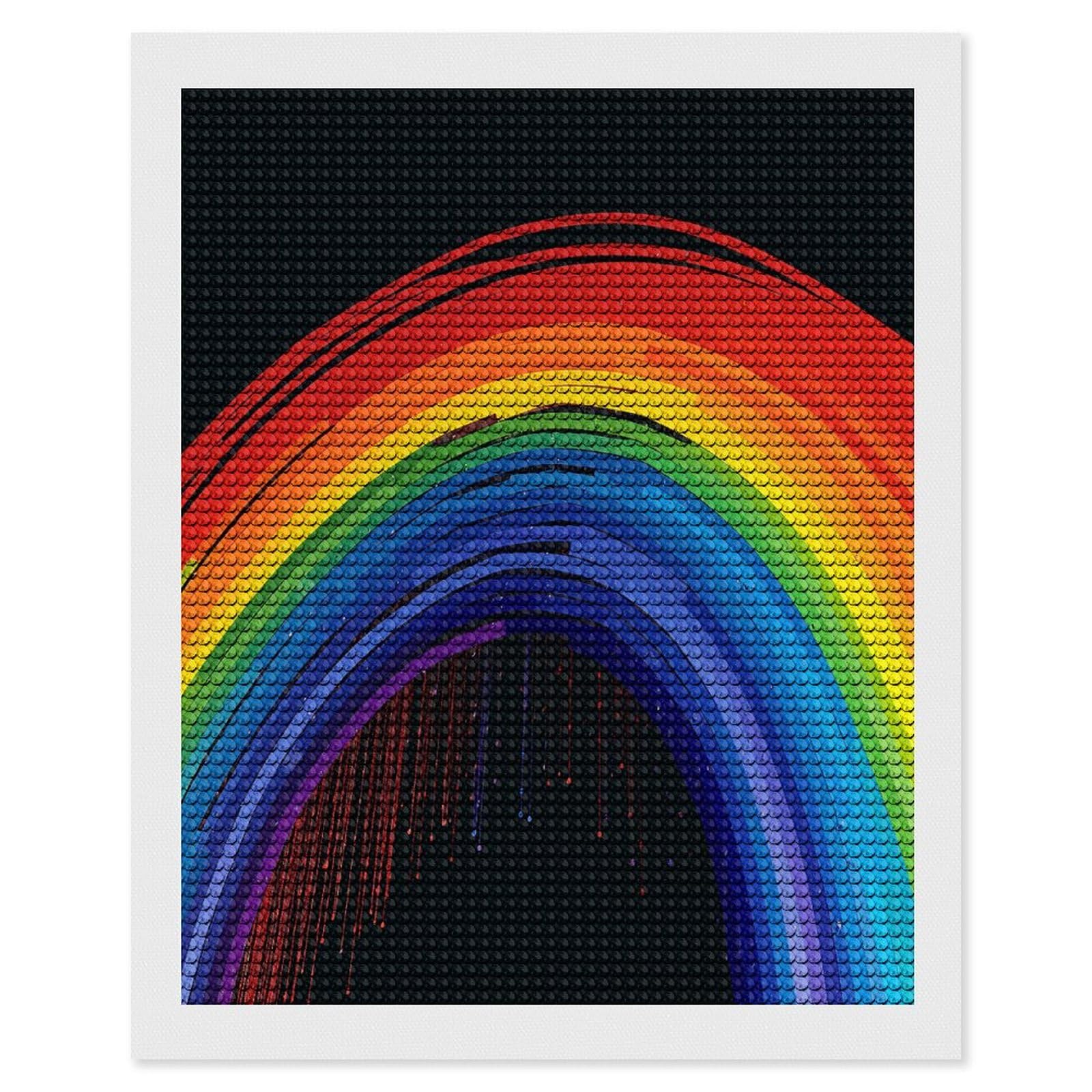 NONHAI Diamond Painting Kits for Adults - DIY Diamond Art Kits for Beginners - Full 5D Paint Drill Diamond Dots Paintings- Rainbow Diamonds Pictures Gem Art and Craft Wall Decor 16"x20"
