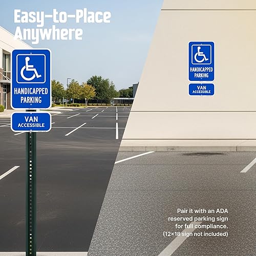 Miniatura 6 de SmartSign Letrero "Van Accessible"  Aluminio reflectante de grado de ingeniero 3M de 6 x 12 pulgadas