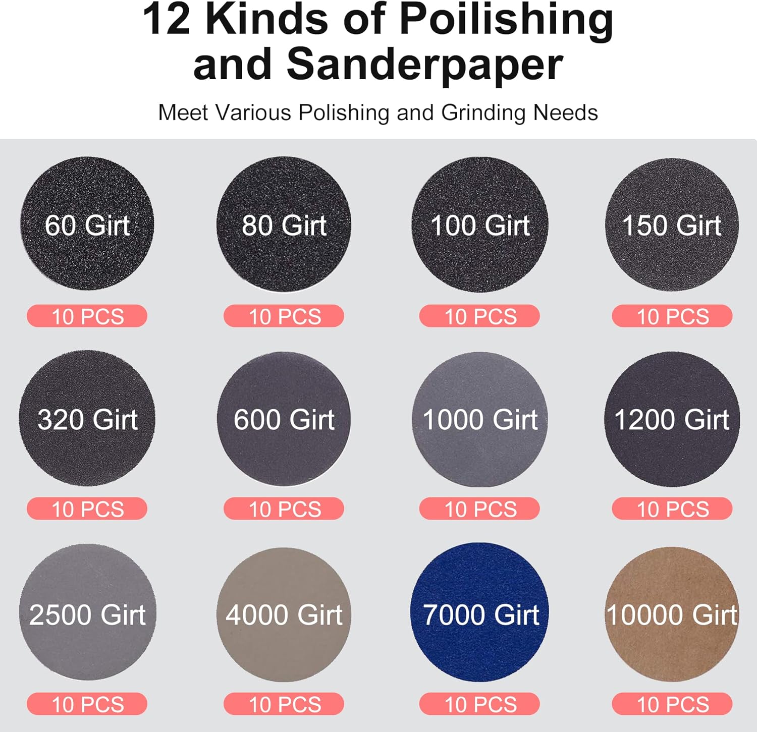 120 Pcs Inch Sandpaper Polishing Pad, Bench Ghana Ubuy