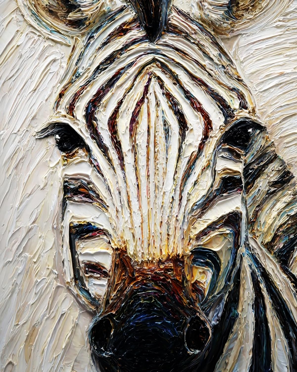 Liubaishi Black And White Paint By Numbers For Adults, Black Zebra, 40X50 Cm, Acrylic On Canvas