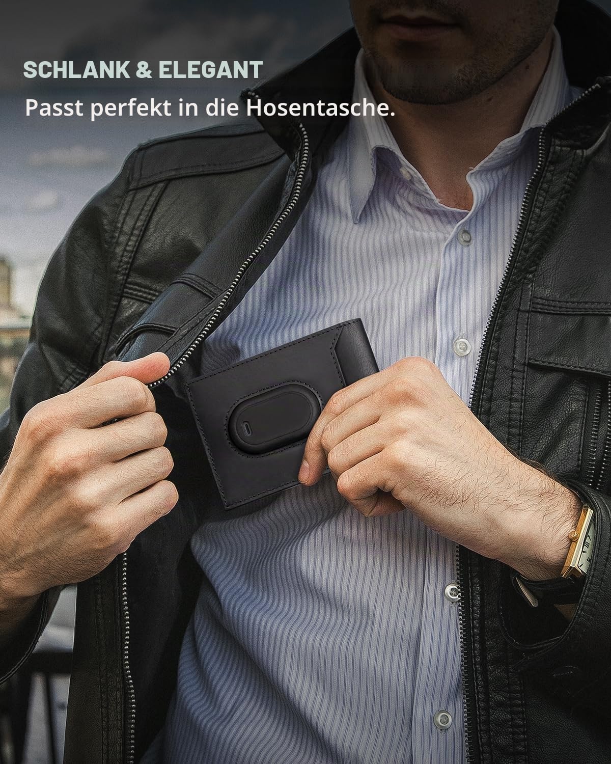 Brieftasche Herren Kompatibel mit Samsung Galaxy SmartTag 2, Bifold Vollnarbenleder Brieftasche Kompatibel mit Samsung Smart Tag 2, Slim Smart Wallet mit Tracker, RFID-Blockierung, 11