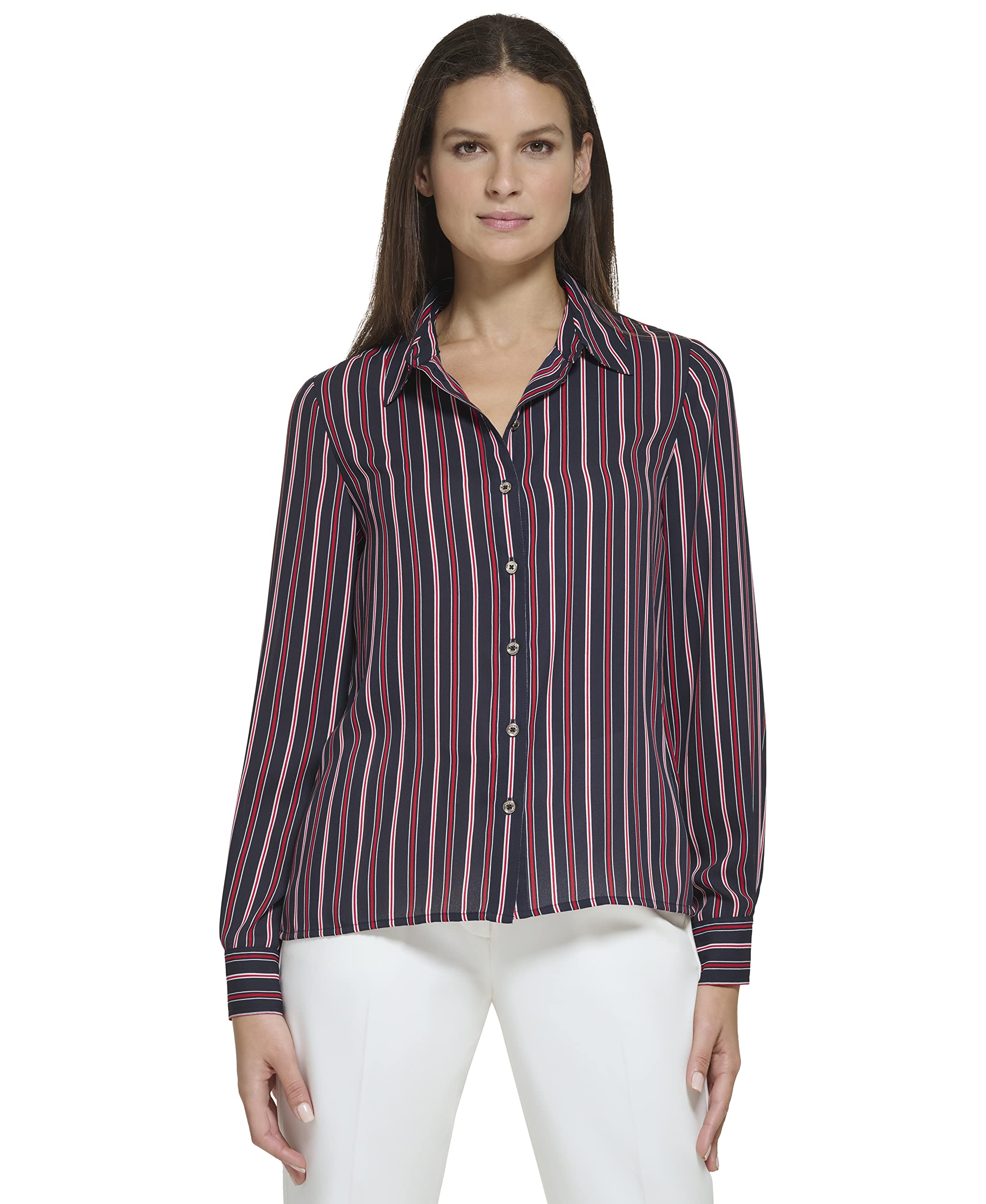 Women's Blouse Solid Long Sleeve Work Shirts
