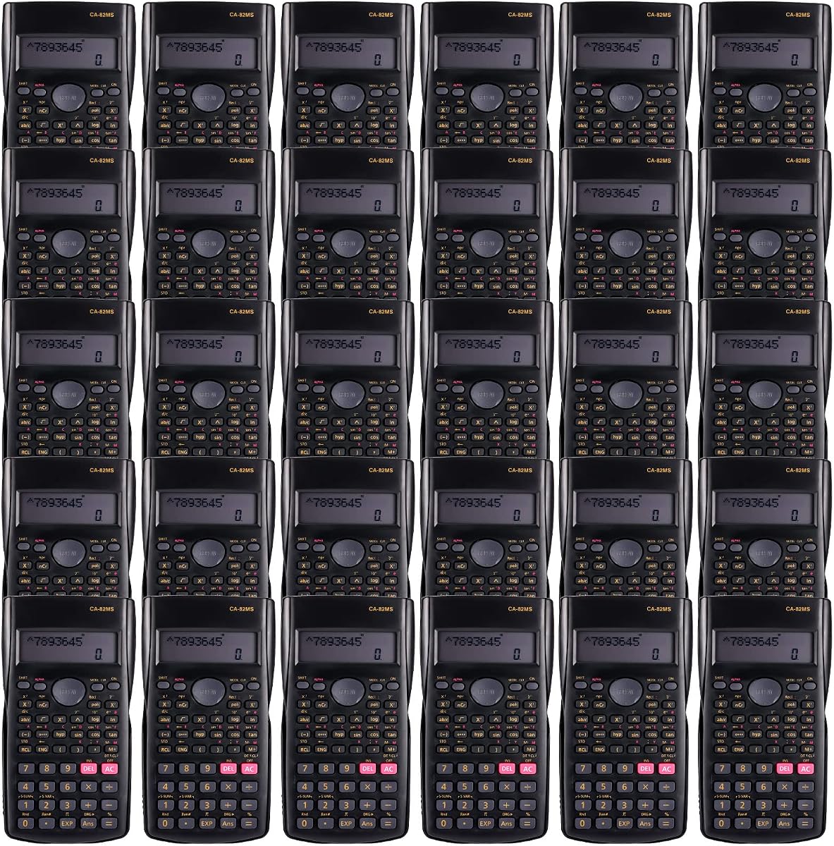 Macarrie 30 Pack Scientific Calculators, 2-Line Classroom Set, Black | 240 Functions With A 2-line Lcd, Sliding Covers, And Individual Packaging For High School, College, And Tutoring Use