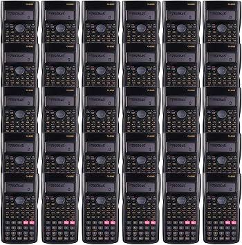 30 Pack Classroom Scientific Calculators with 2 Line Display, Black