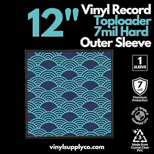 Miniatura 7 de Fundas protectoras de vinilo para discos de vinilo Toploader, 0.276 in de grosor, funda rígida transparente para almacenamiento y colección de