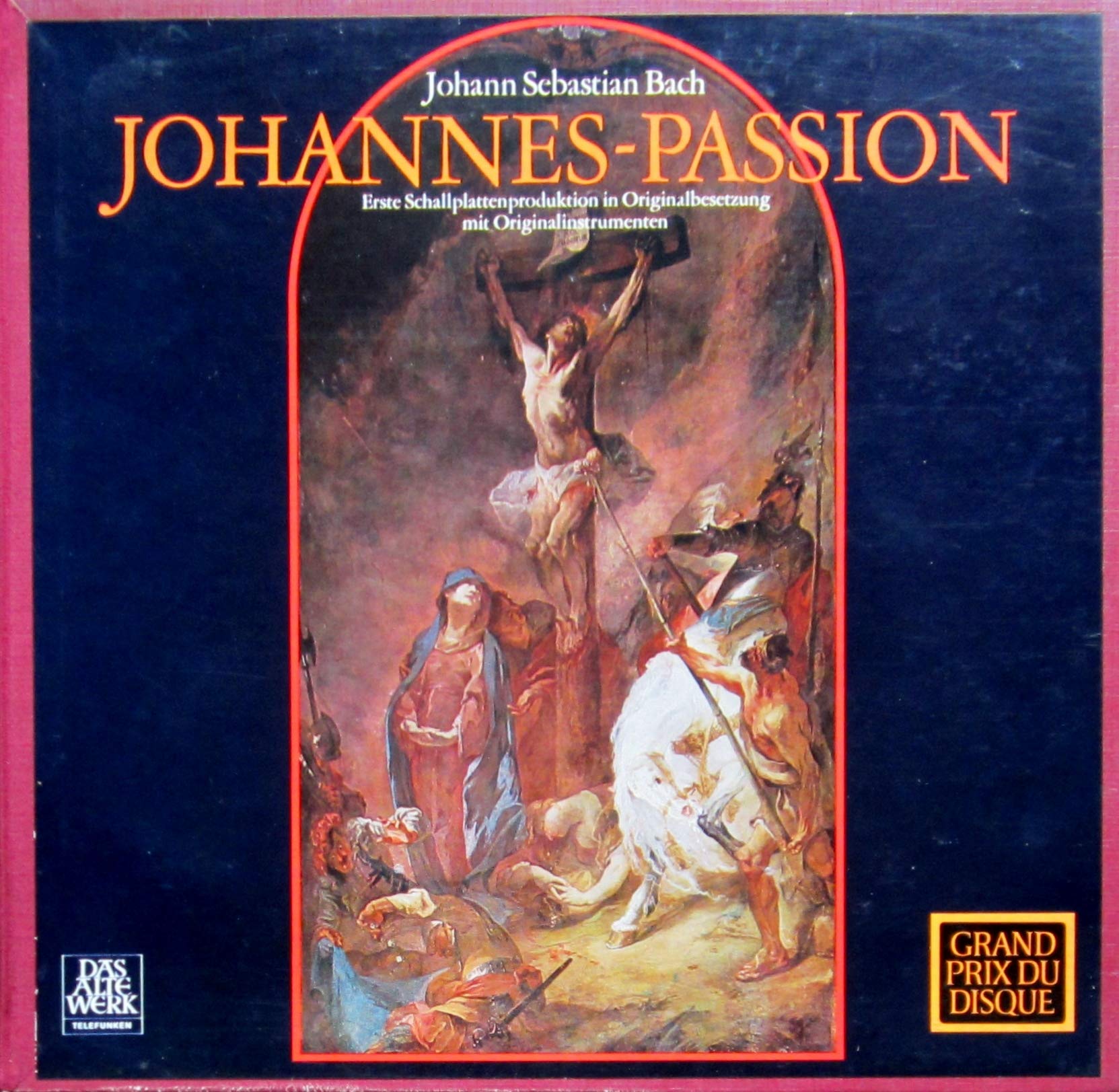 Bach: Johannes-Passion (erste Schallplattenproduktion in Originalbesetzung mit Originalinstrumenten) [Vinyl Schallplatte] [3 LP Box-Set]