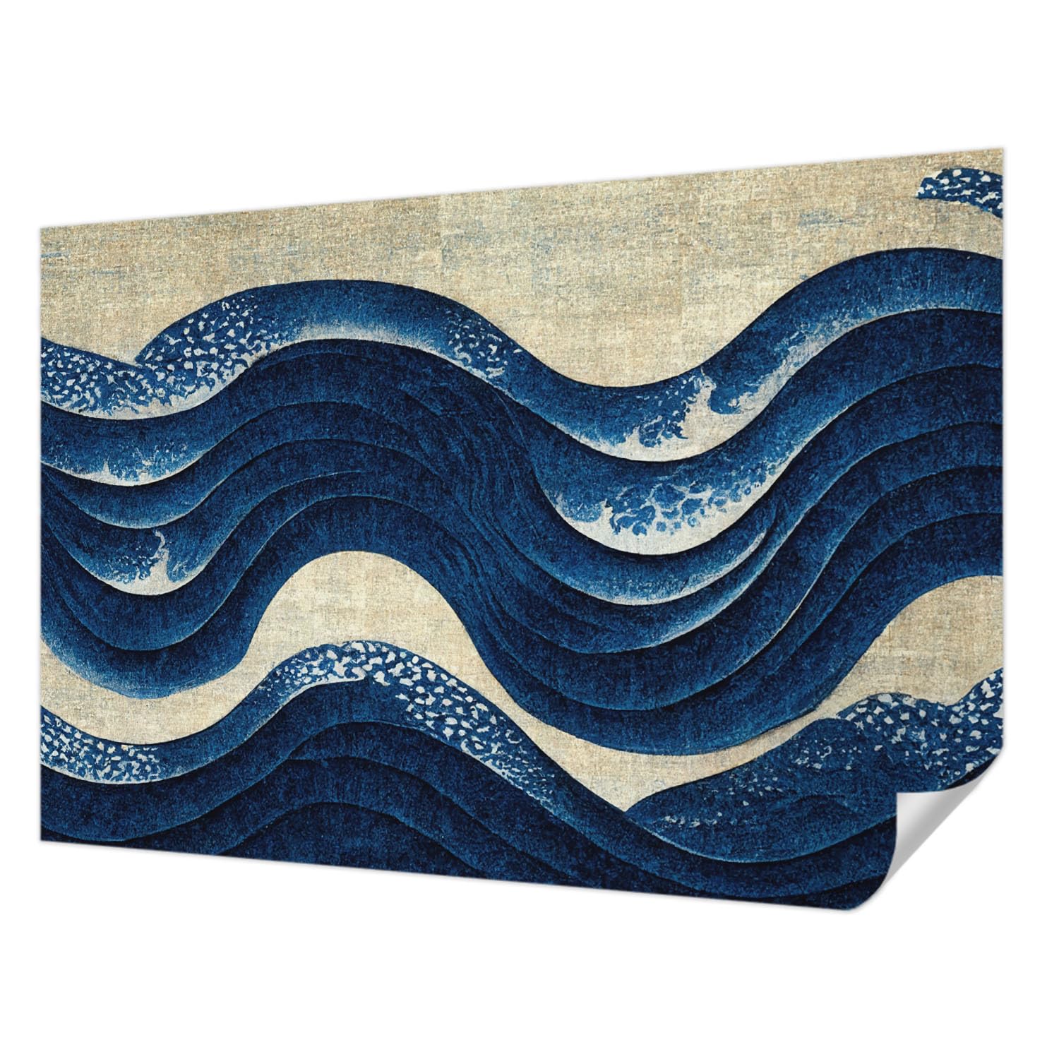 Papier peint autocollant 152x104 cm pour chambre à coucher au design de formes océaniques