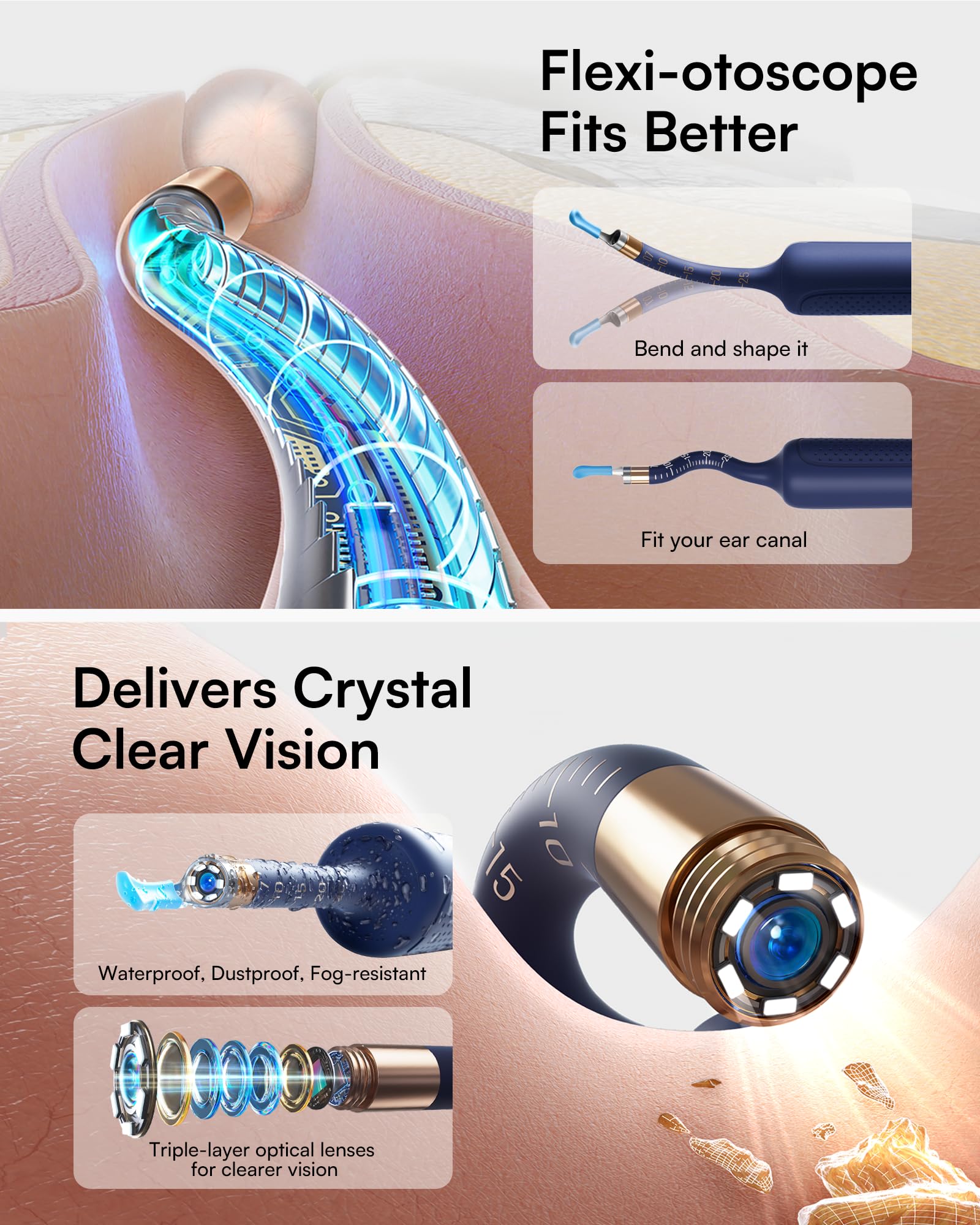 Bebird R37R Ear Wax Removal Tool Camera, Flexible Scope and Visual Tweezers — Amazon image 2