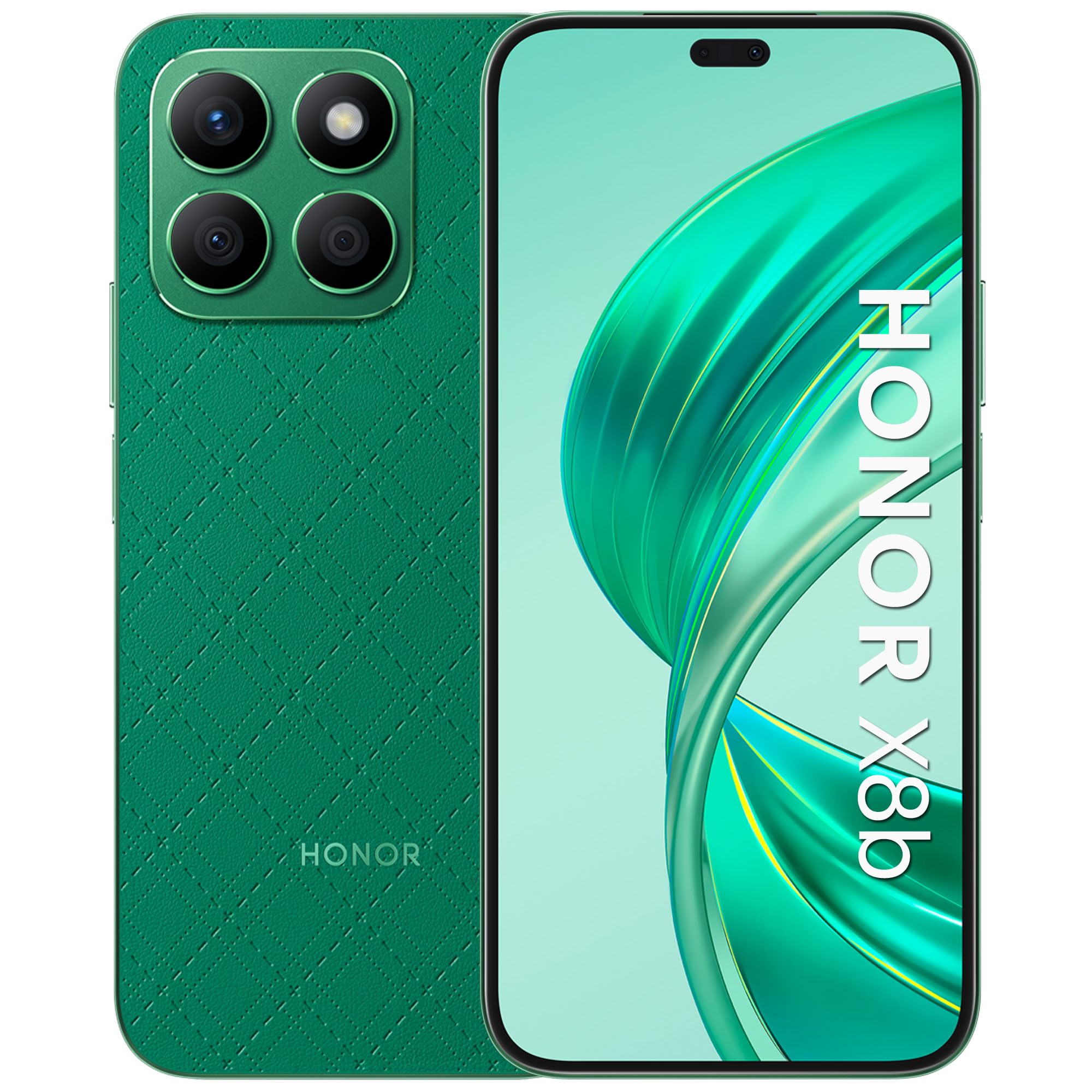 HONOR X8b Smartphone Android 13 Dual SIM 4G NFC, 8GB RAM 256GB, AMOLED FHD+ da 6.7 pollici display telefono con Qualcomm Snapdragon 680, 108+50MP, 4500 mAh, Glamorous Green [Versione italiana]