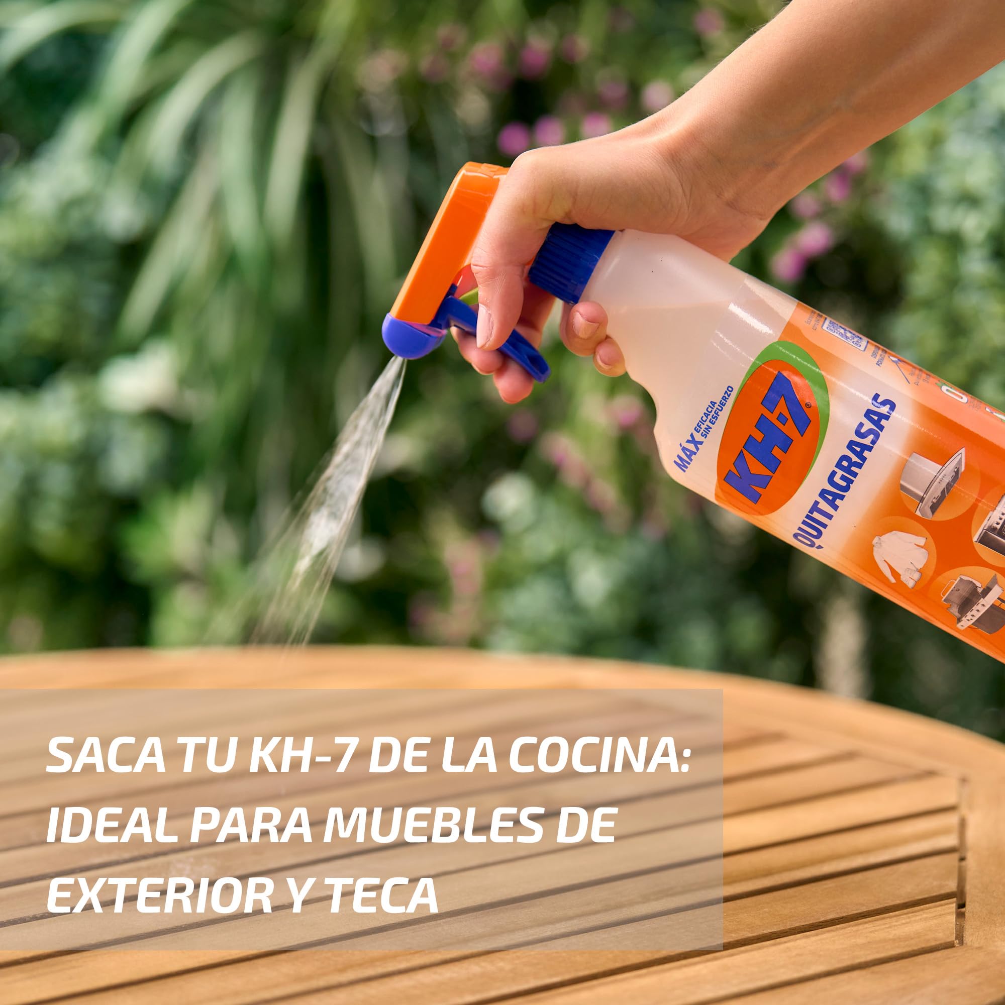 KH-7 Quitagrasas, Desengrasante | Elimina sin esfuerzo la Grasa y Suciedad | Aplícalo en la Cocina, Ropa, Exterior o Vehículos | Apto para todas las Superficies y Tejidos | Pulverizador 715ml.
