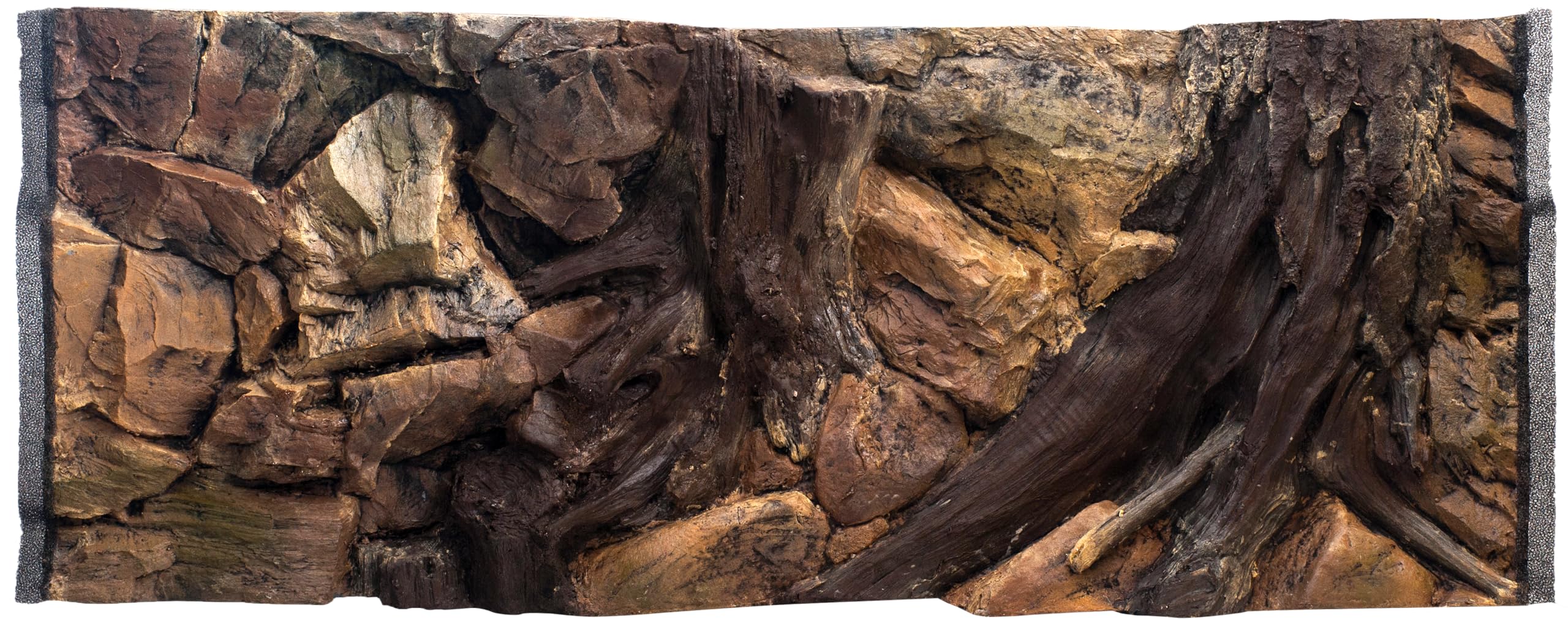 WYSKONT Aquarium background 3D Kos - Aquarium background - Aquarium accessories - Background - Aquarium decoration - 117x45 cm for Aquarium 120x50 cm - brown colour - Large aquarium — image 1