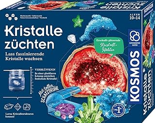 KOSMOS 645601 Grow Crystals - Let Fascinating Crystals Grow - Complete Set, Sparkling Lightning Crystals, Treasure Chest, Decoration, Experiment Box - Children from 10-14 Years