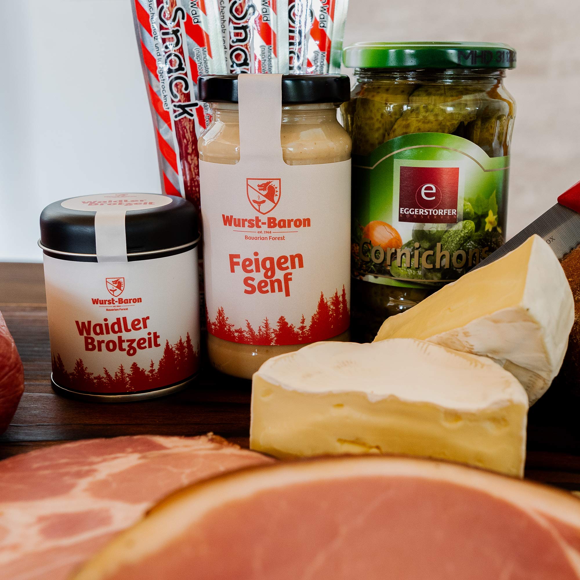 WURSTBARON® Brotzeit-Set - Bayerische Wurstauswahl, Geschenkset mit Vielfältigen Wurstspezialitäten, Ideal für Feiern