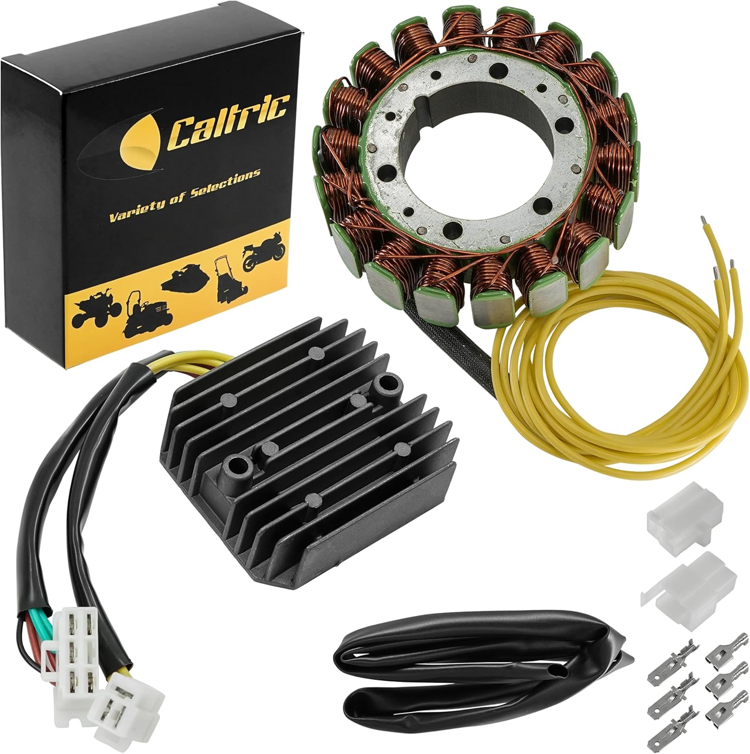 Caltric Stator and Regulator Rectifier Compatible With Honda Vf700S Vf750S Vf1100S / V65 Vf1000R Sabre