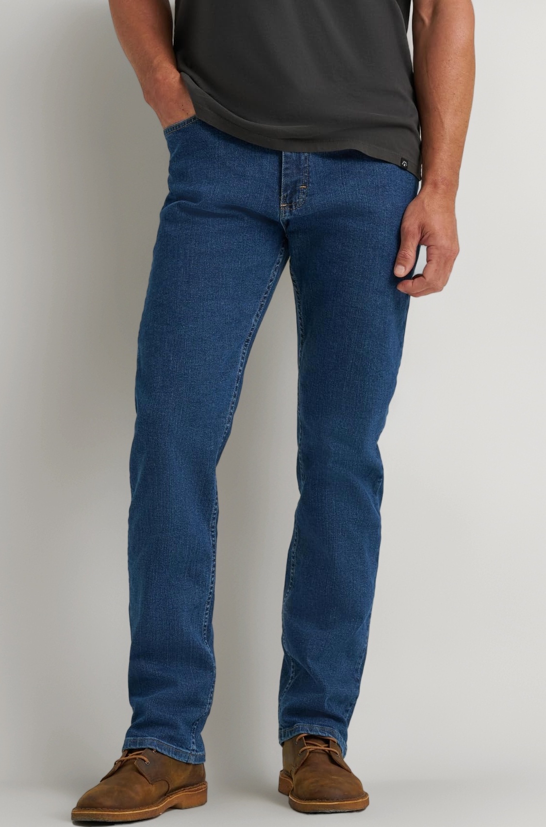 Wrangler Men's Authentics Comfort Flex Waist Jean, Dark Stonewash, 36X30