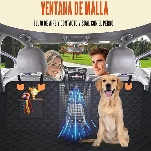 Foto 4 de 6 de Trio Gato Extensor de Asiento Trasero para Perros. Funda de Asiento de Coche con Parte Inferior Reforzada…