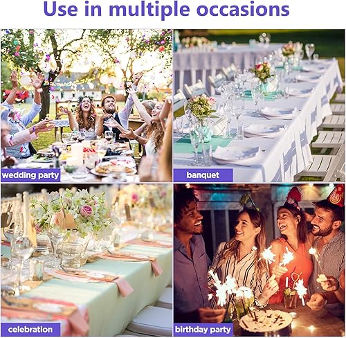 Miniatura 6 de CHENGU 150 bandas elásticas de elastano para silla, lazos elásticos para silla, lazos con hebilla deslizante para bodas, fiestas, recepciones,