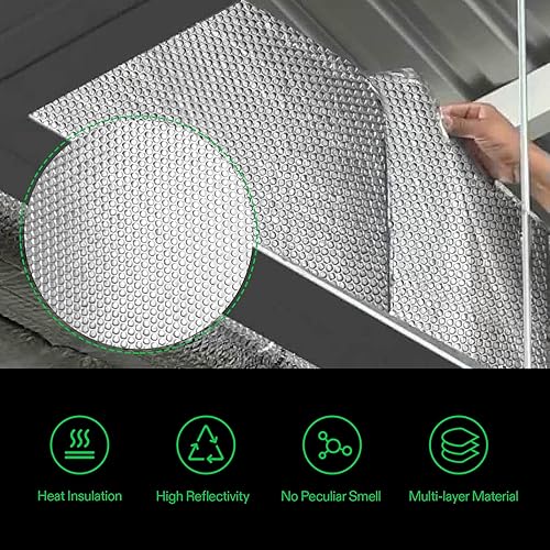 Vista 5 de VIVOSUN Película aislante de burbujas de aislamiento espiral, 6.0 pulgadas por 25 pies