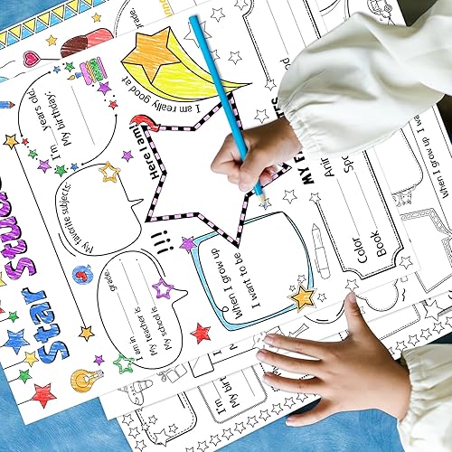 Miniatura 6 de ceiba tree Póster All About Me para niños, diseño de estrella para estudiantes, para escuela primaria, suministro para aula, 17 x 22 pulgadas