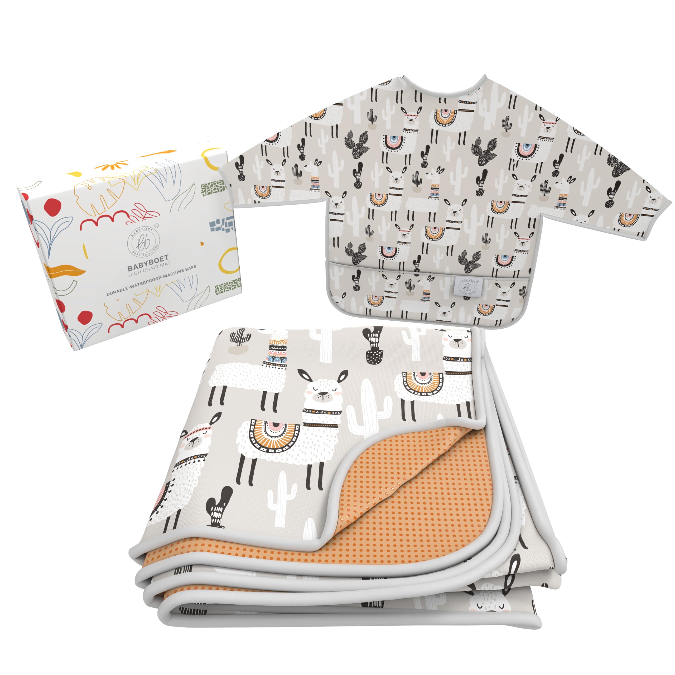 GREY ALPACA SPLAT MAT & SMOCK