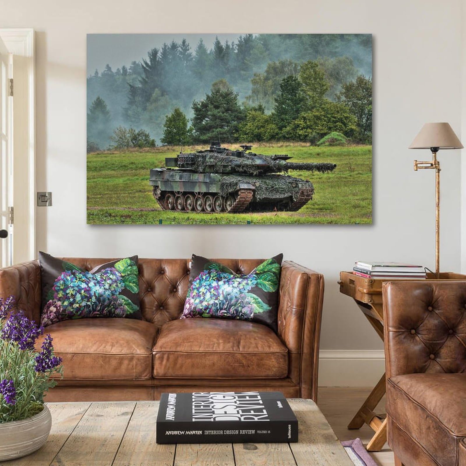 Linilioart Leoparden Leinwandkunst 3er Set - 50x75cm Ungerahmt Boho Deko