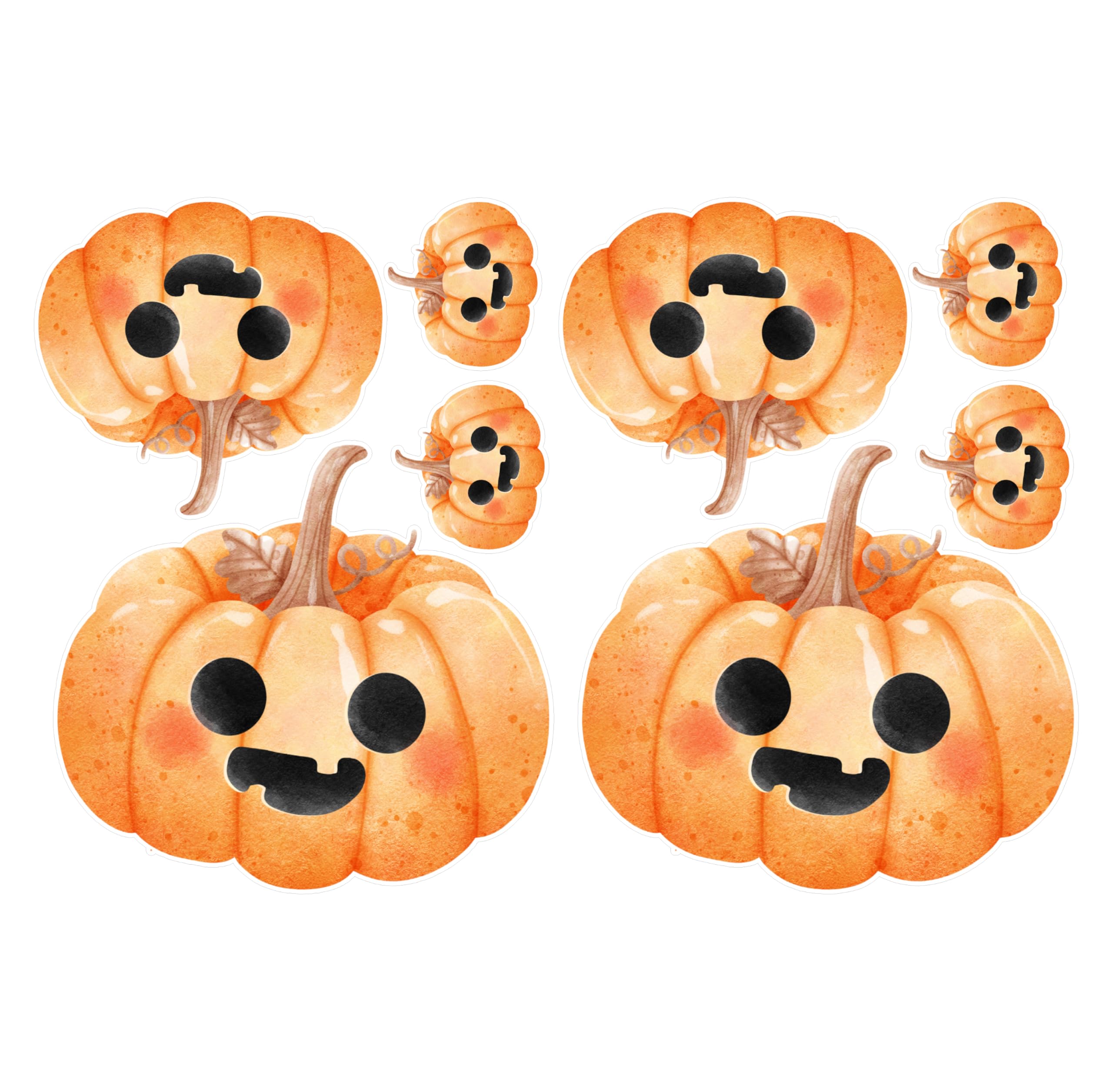 Halloween Pumpkins Window Stickers Decals, Halloween Decorations for Kids/Children