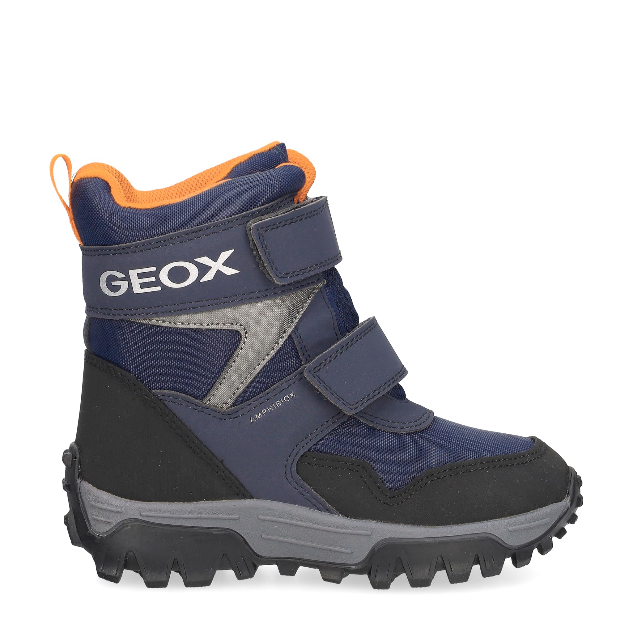 Geox Boys J Himalaya Boy B AbxSnow Boot, Navy Orange, 37 EU