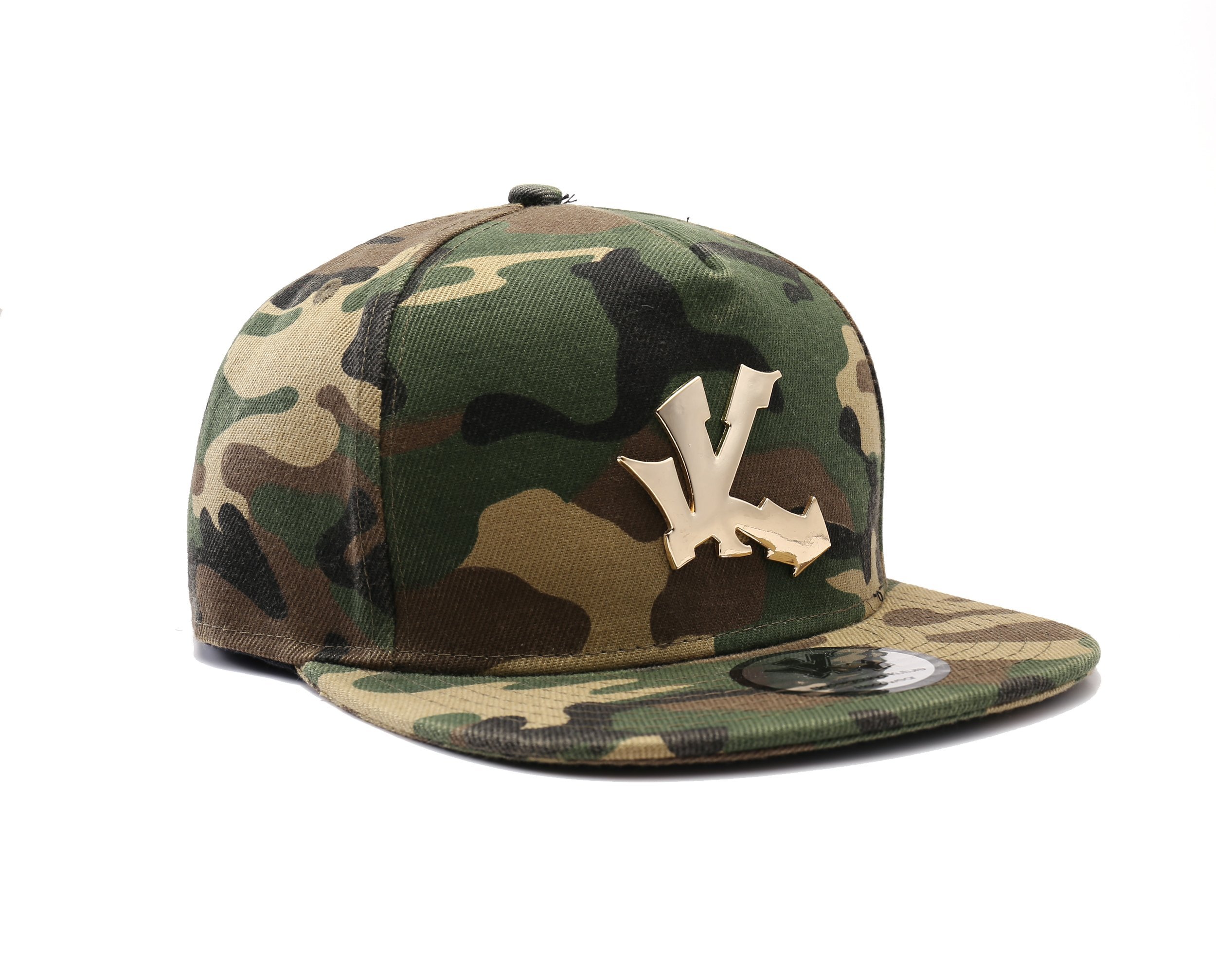 Underground Kulture Camo Metal Snapback Baseball Cap