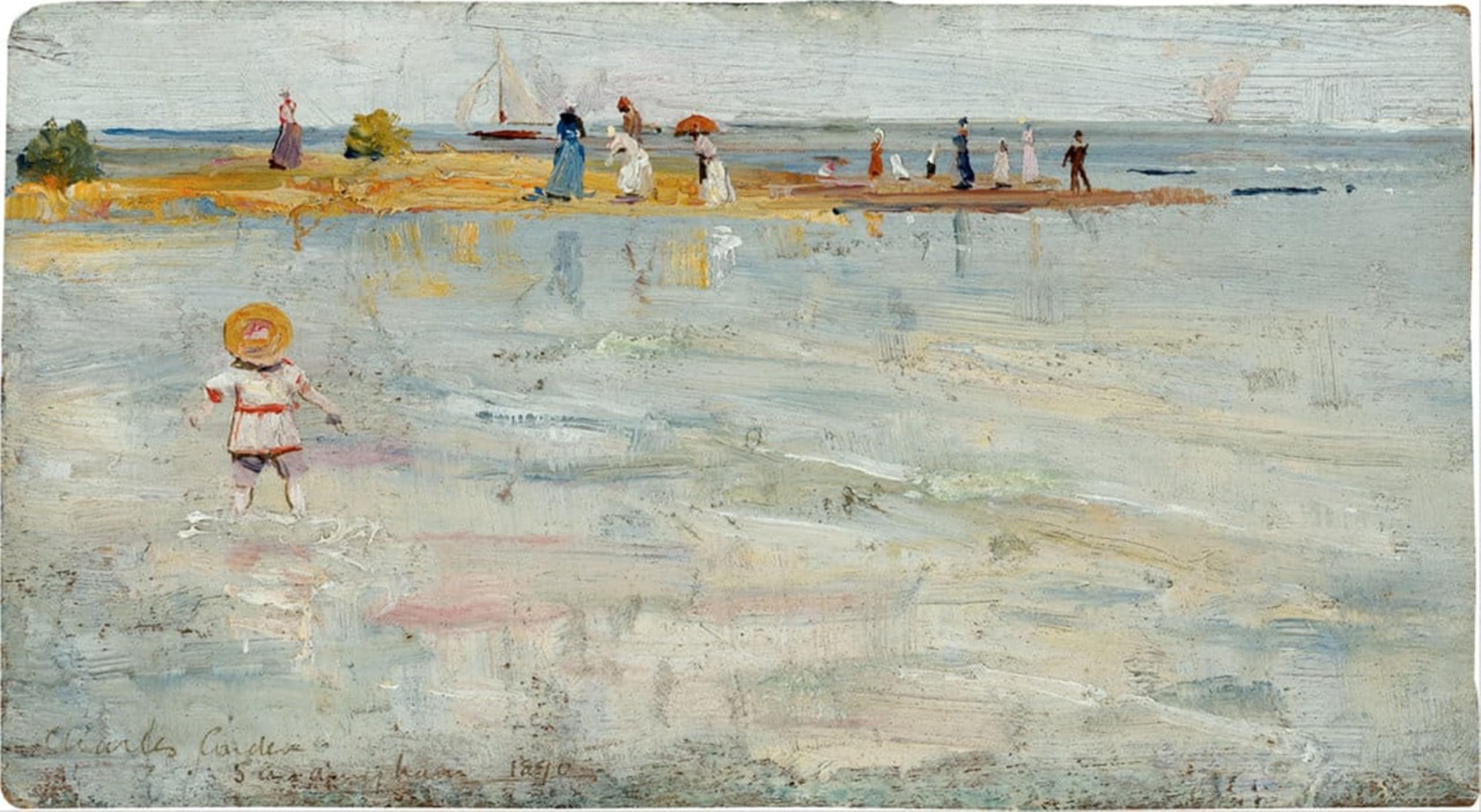 SERENDIPITP Retro Picture Poster Wall Art Pictures Painting Ricketts Point Beaumaris by Charles Edward Conder Wall Art Canvas Print for Wall Decor 60x90cm