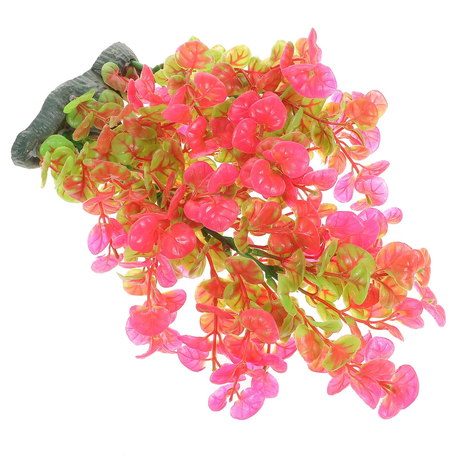 SUPVOX Artificial Aquarium Grass Decorative Tank Plant for Fish Tank Delicate Pink Leaf Plastic Underwater Landscape Grass Aquarium
