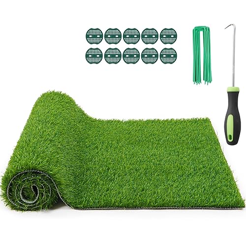 Realistic Artificial Grass Rug Indoor Outdoor: Fake Grass Turf with