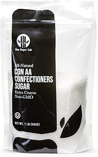 The Sugar Lab Confectioners Sugar - Extra Coarse Sugar - 1 Pound - Con AA - Sugar Crystals for Baking and Cupcake Decorations - Excellent for Decorating Candy - Perfect for Bakeries Sanding Sugar