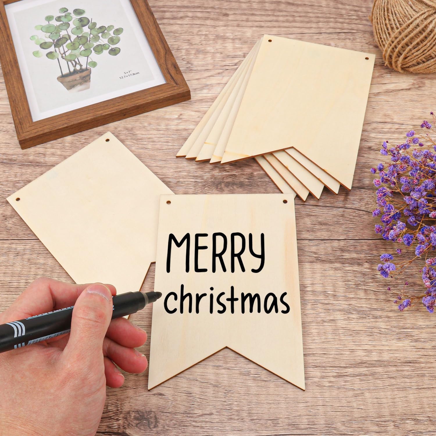 80 Pack 6 x 4 Inch Unfinished Blank Wood Signs, Wooden Banner for DIY Crafts, Painting, Engraving and Decorations