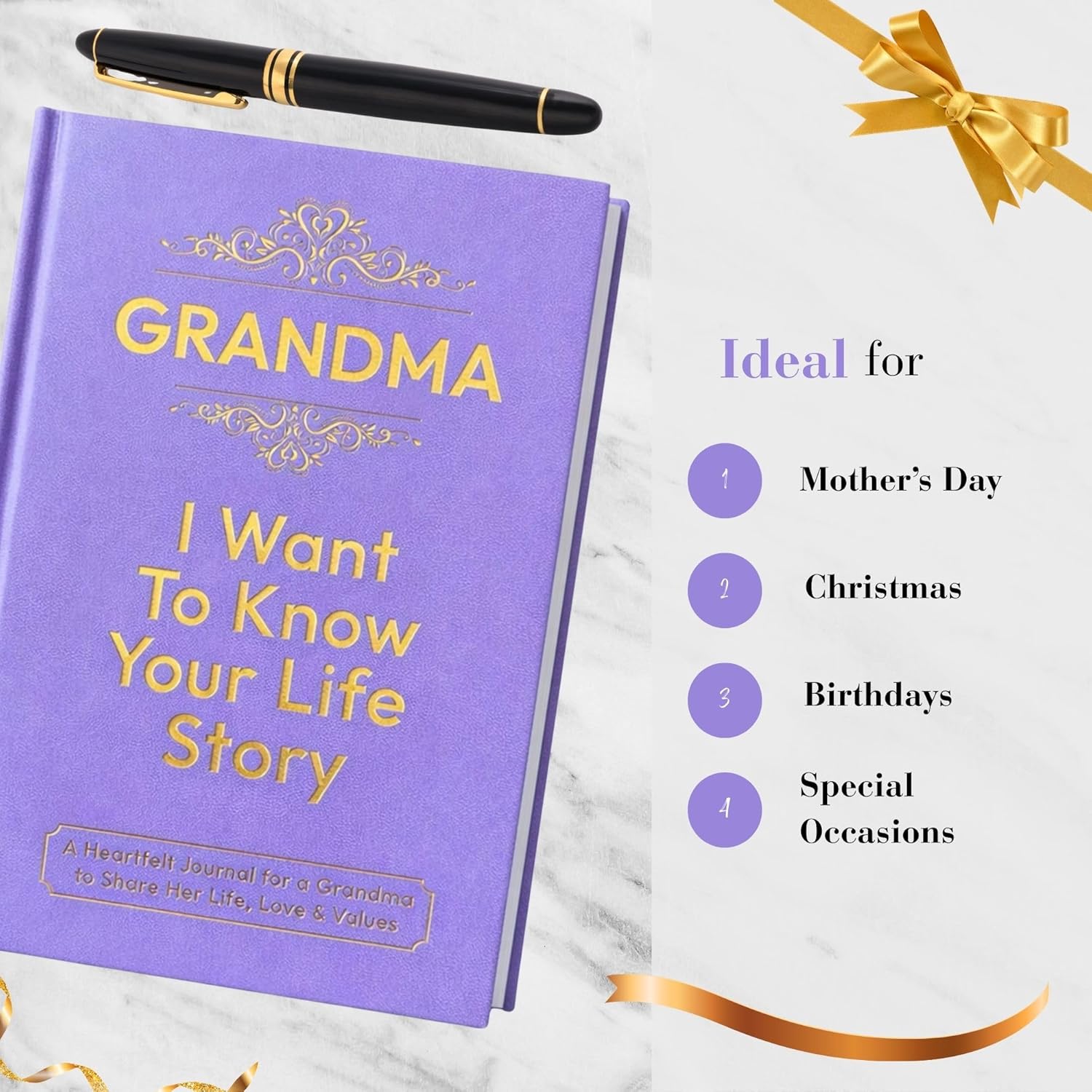 Grandparents I Want to Know Your Life Story Journal (Hardcover): Gifts for Grandma and Grandpa - Meaningful Keepsake for Birthday, Thanksgiving, Mother's Day & Christmas - 300+ Prompts to Share Journey & Memories