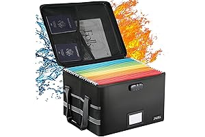 Fireproof Waterproof Upgraded File Organizer Box