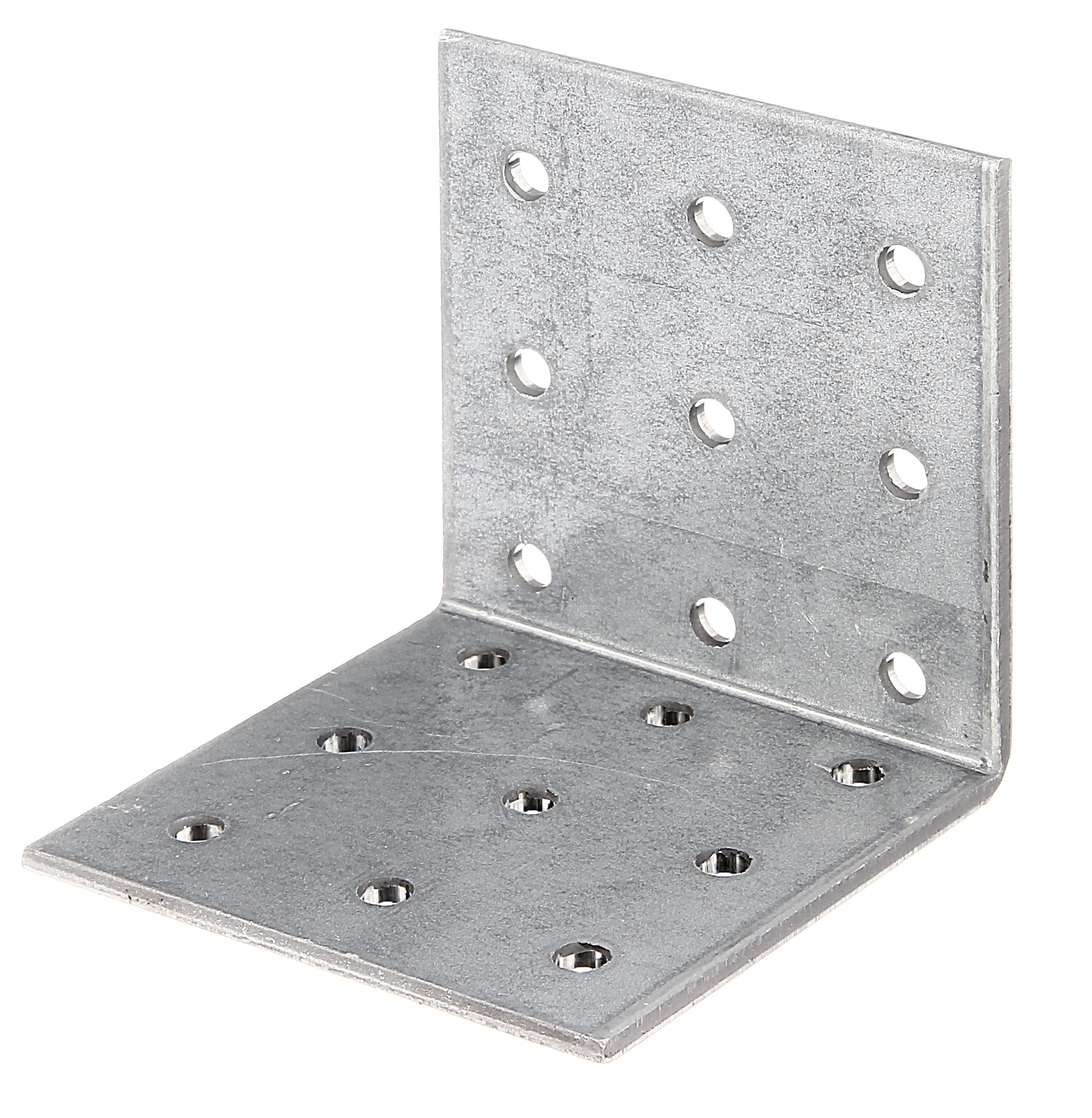 Alberts 846640 Pletina de ángulo perforada, Galvanizado Sendzimir, 60 x 60 x 60 mm, Juego de 60