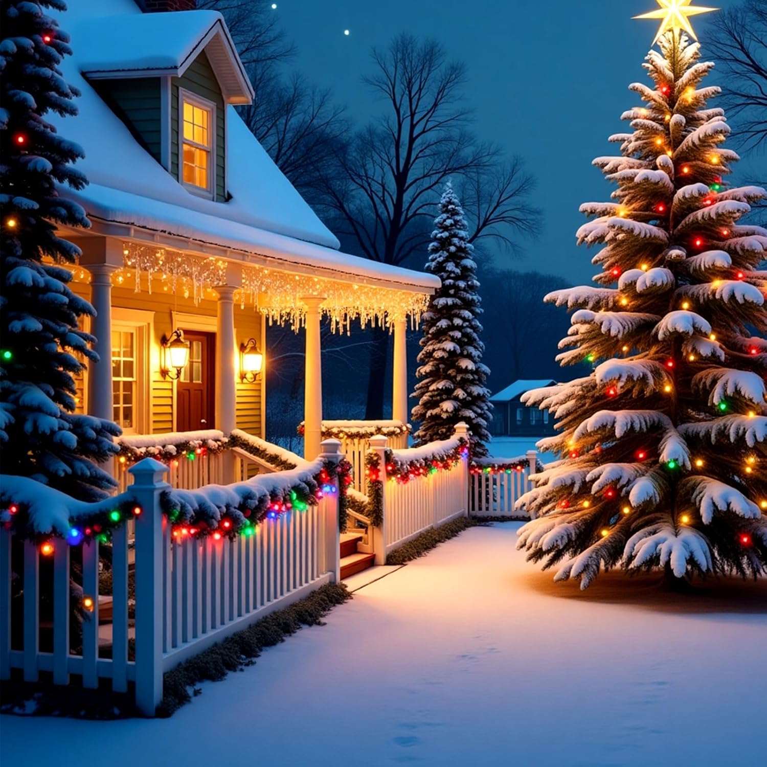 35FT 100ct LED Christmas String Lights, Green Wire Christmas String Lights for Indoor Outside Holiday and Tree Decor, Patio Hanging Lighting Decorations, UL Certified