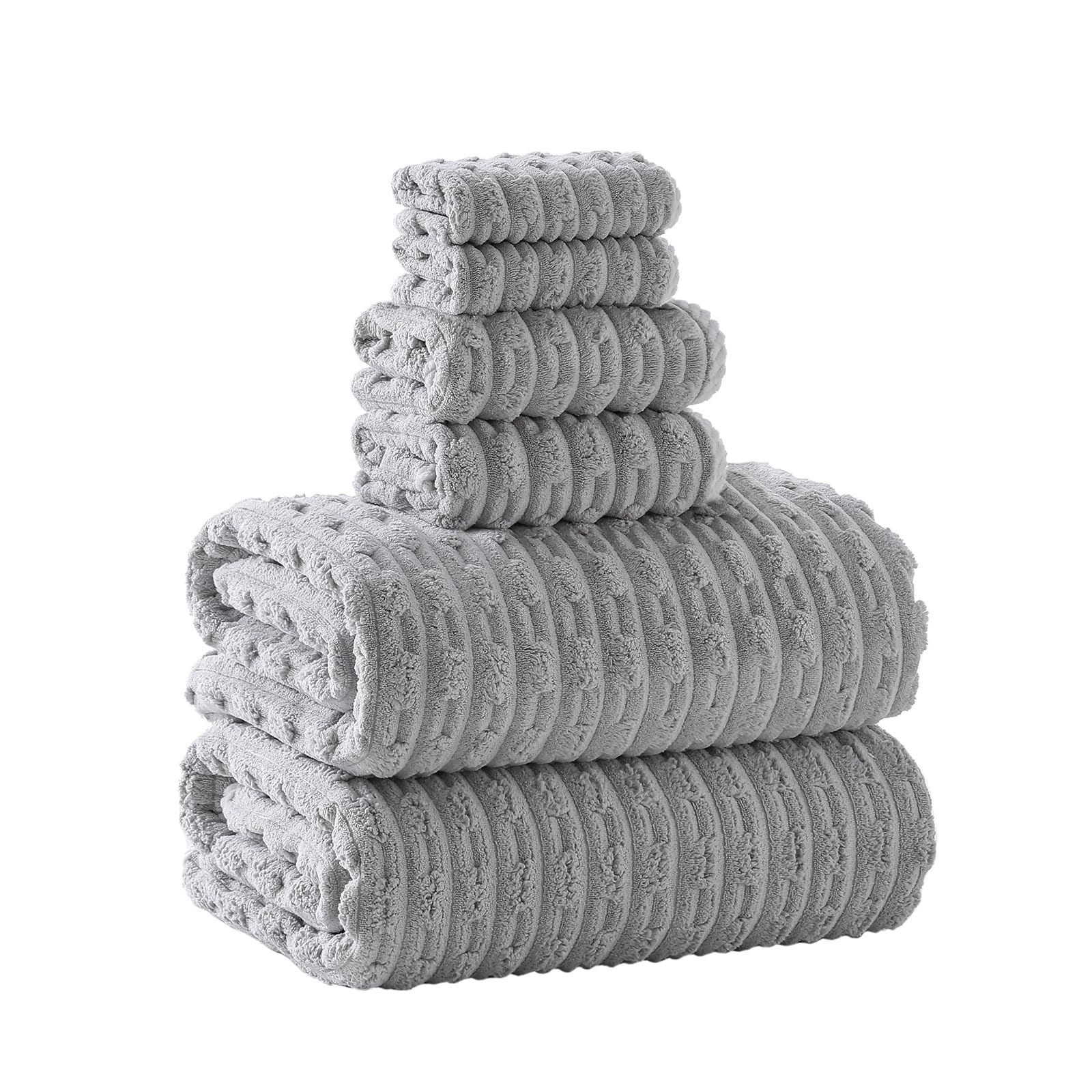 ANKING 30X60 Inches Extra Large Bath Towels Sets of 6 for Bathroom Super Soft Quick Dry 2 Bath Towels 2 Hand Towels 2 Washcloth Towels Microfiber