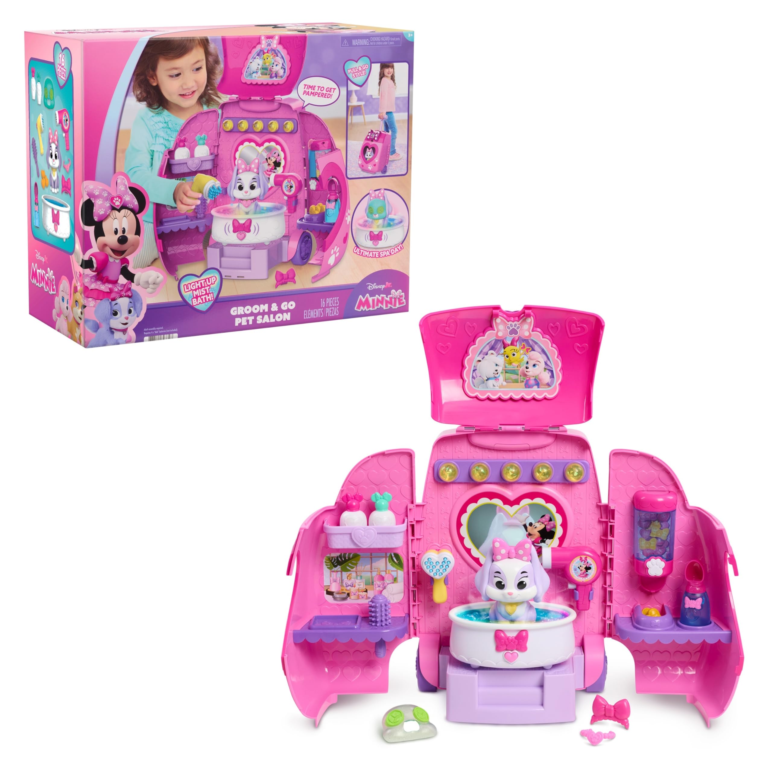 Disney Jr. Minnie Mouse Groom & Go Pet Salon Playset Disney Jr. Minnie Mouse Groom & Go Pet Salon Playset